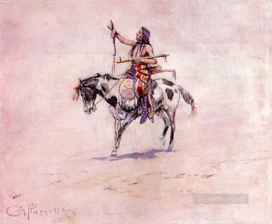 paix 1899 Charles Marion Russell Indiens d’Amérique Peintures à l'huile